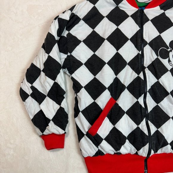 Vintage 80's Disney Mickey Mouse Unisex M 22X26 Reversible Cotton Bomber Jacket - Picture 16 of 16